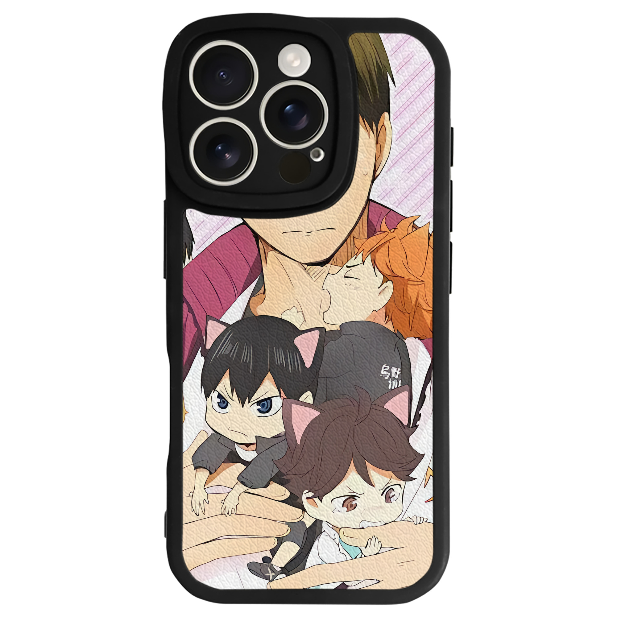（画像用） ハイキュー!! Haikyu!! 【iPhone 16シリーズ対応】シリコンスマホケース（レザー調） 材質：シリコン